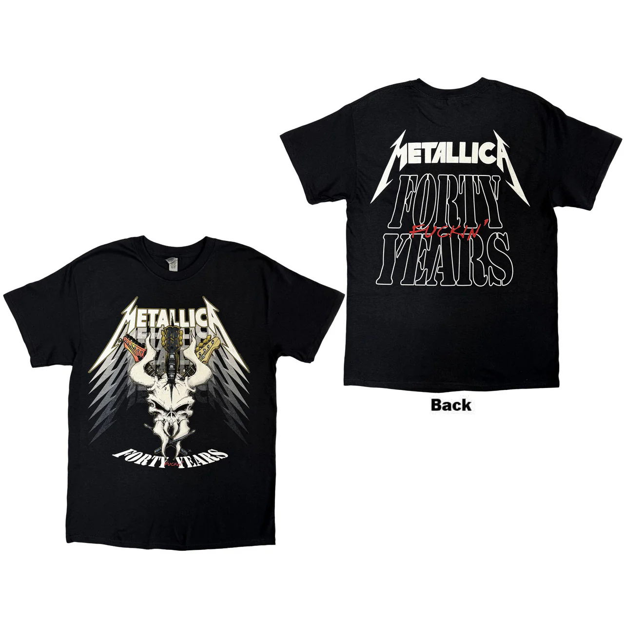 Metallica 40th Anniversary Forty Years Black Large T-Shirt - Image 3