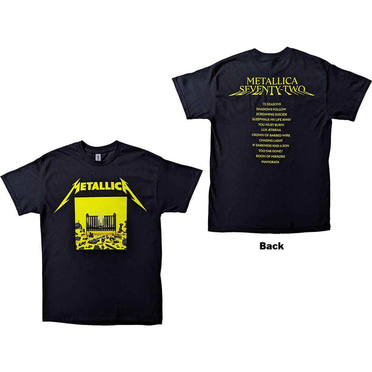 Metallica 72 Seasons Squared Cover Black Small T-Shirt - Image 3