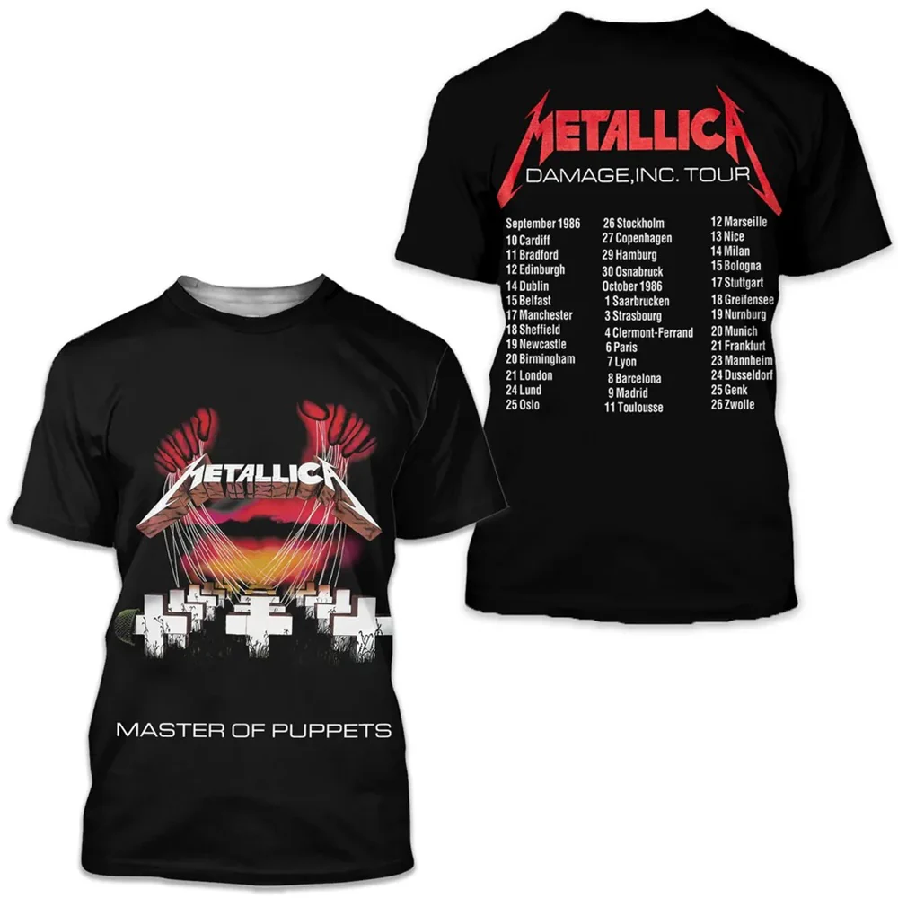 Metallica Master of Puppets European Tour '86 Black X-Large T-Shirt - Image 3