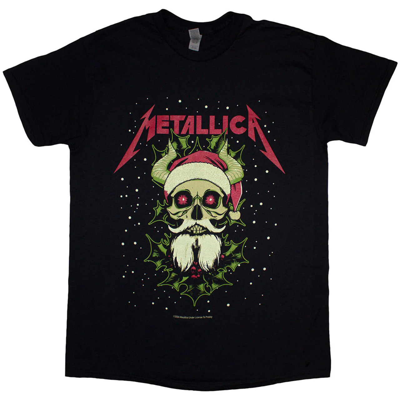 Metallica Santa Horns Black X-Large T-Shirt