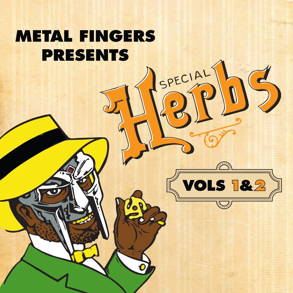 MF DOOM Metal Fingers Presents: Special Herbs Vol. 1 & 2 Vinyl LP Indies Mustard Yellow Colour 2025