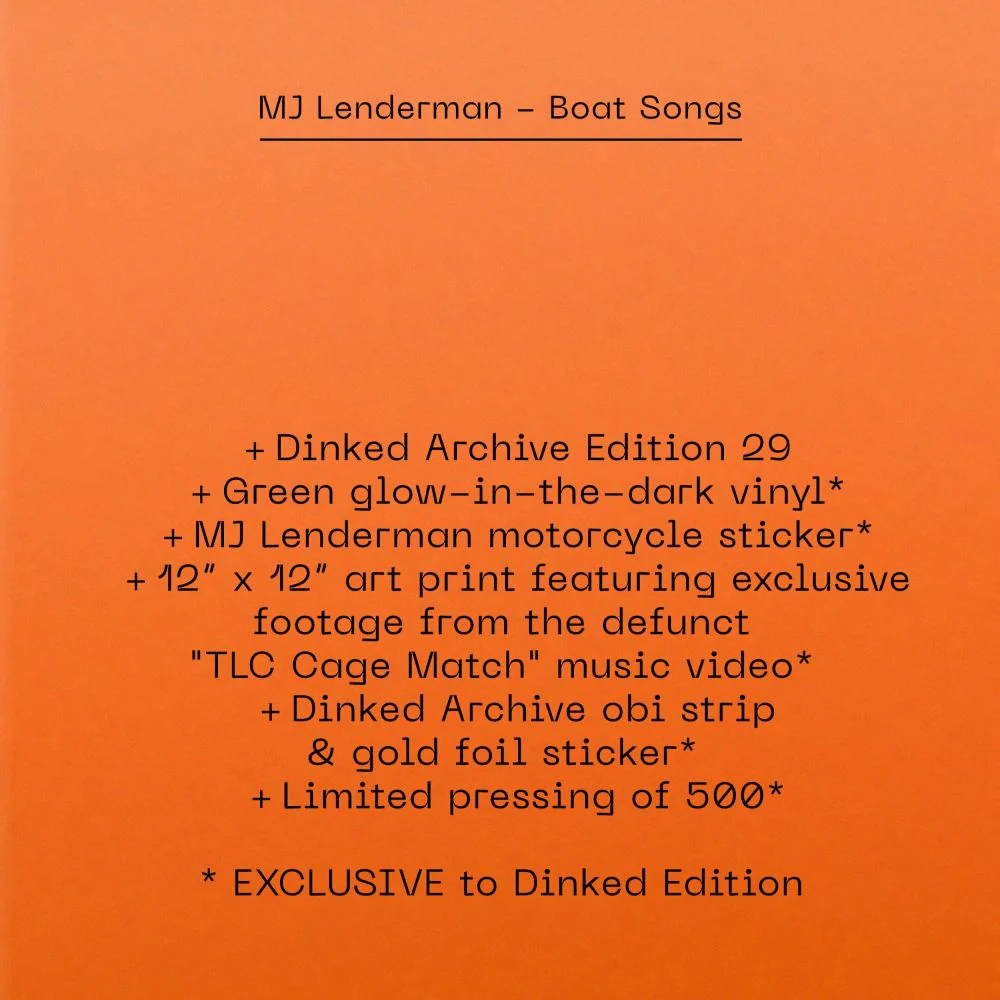 MJ Lenderman Boat Songs Vinyl LP 2025 Ltd Dinked Archive Edition #A29 - Image 2