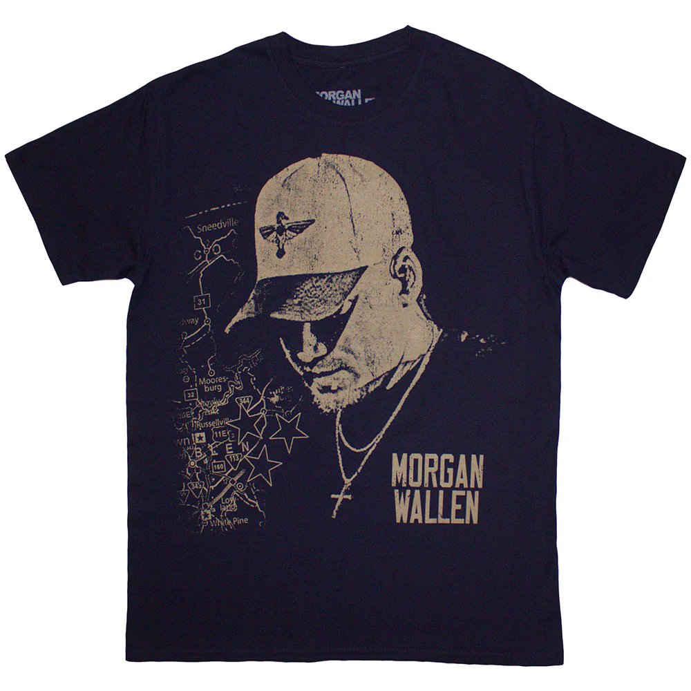 Morgan Wallen Cap Navy Blue Small T-Shirt
