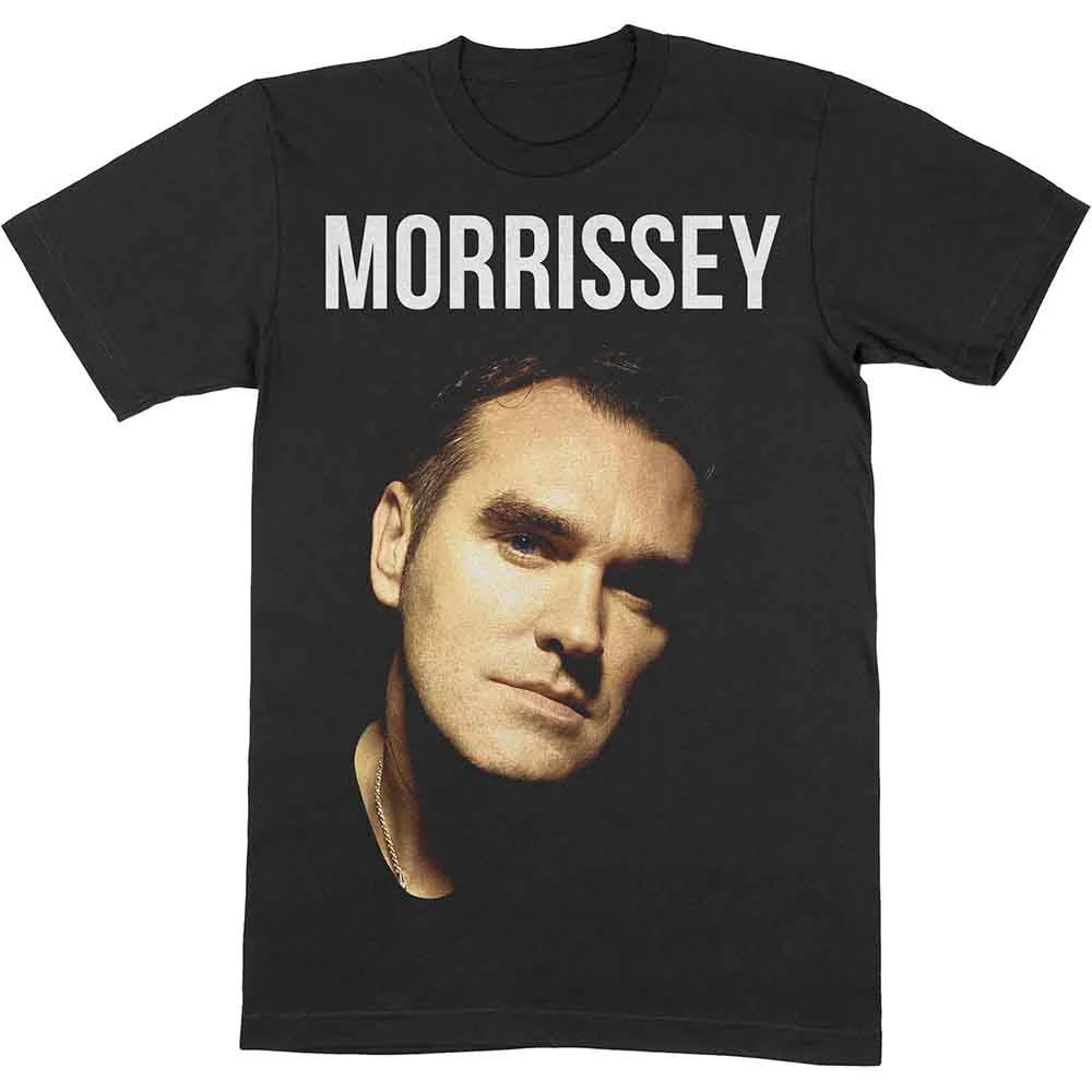 Morrissey Face Photo Black Medium T-Shirt