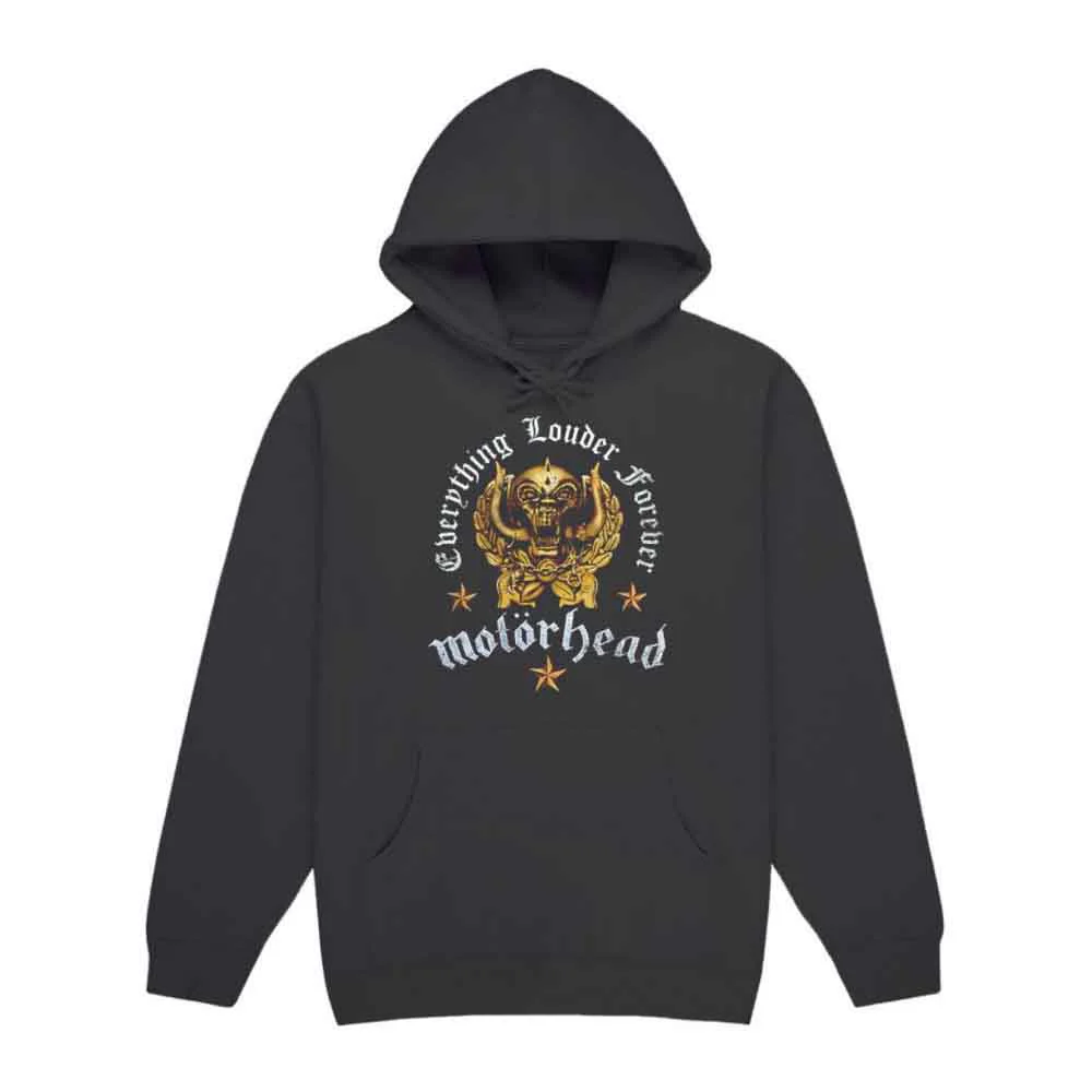 Motorhead Everything Louder Forever Charcoal Grey Small Hoodie
