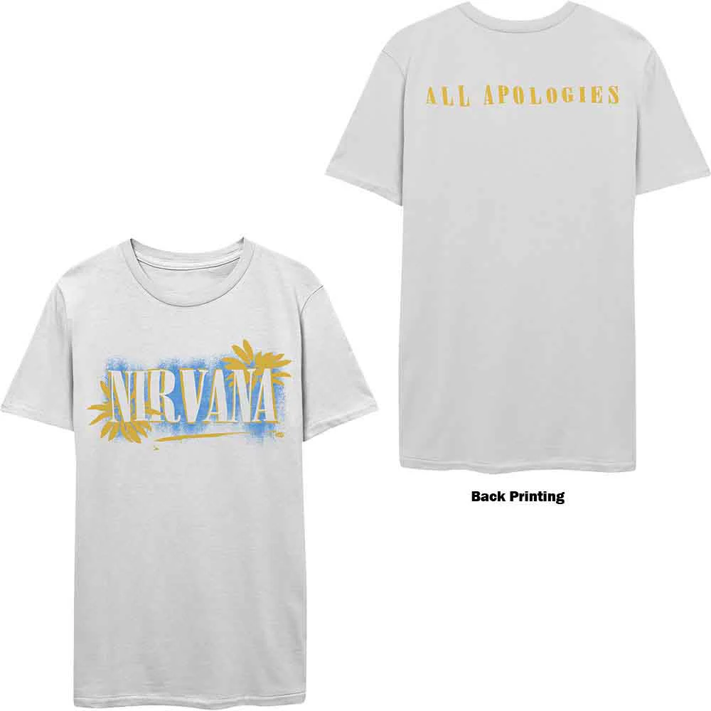 Nirvana All Apologies White Small T-Shirt - Image 3