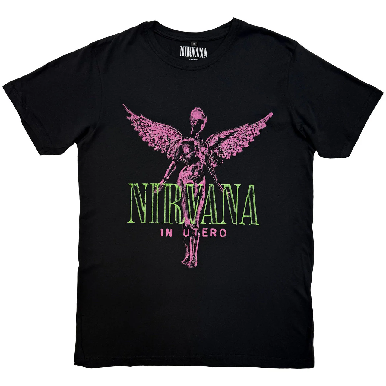 Nirvana In Utero Purple Angel Black XX-Large T-Shirt