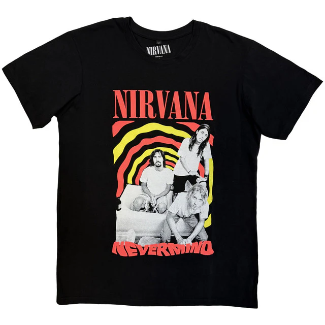 Nirvana Nevermind Bath Tub Black Large T-Shirt