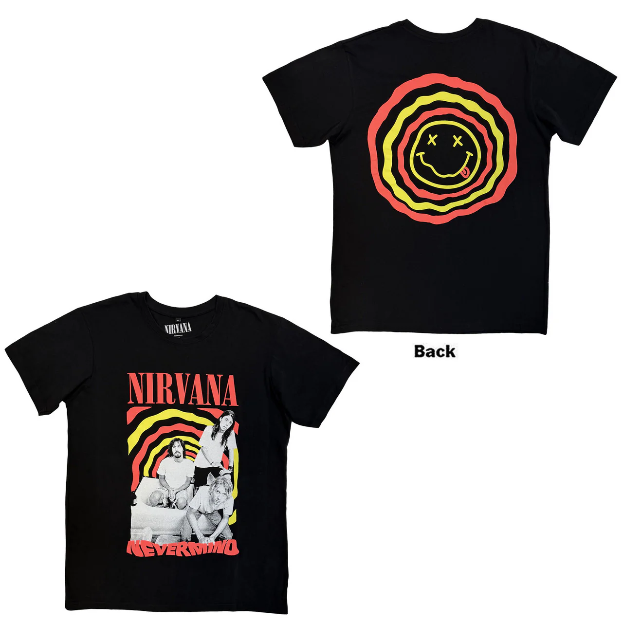 Nirvana Nevermind Bath Tub Black Small T-Shirt - Image 3