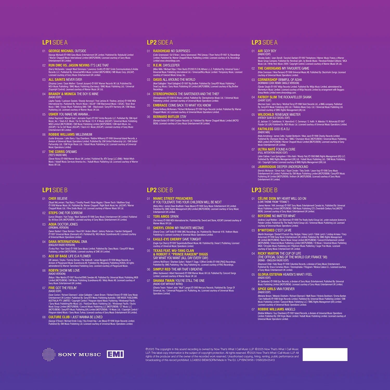 Now Yearbook 1998 Vinyl LP Purple Colour 2025 - Image 3