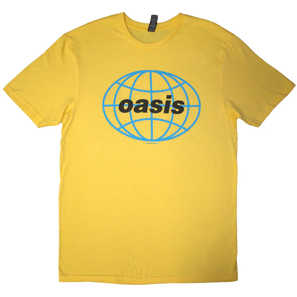 Oasis 1998 World Tour South America Yellow Large T-Shirt
