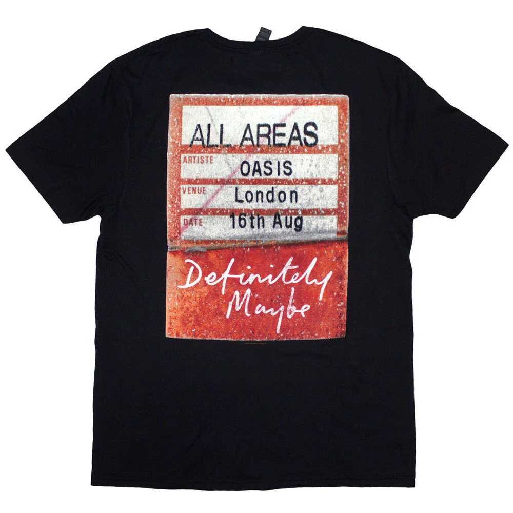 Oasis Definitely Maybe AAA Pass Black XX-Large T-Shirt - Image 2