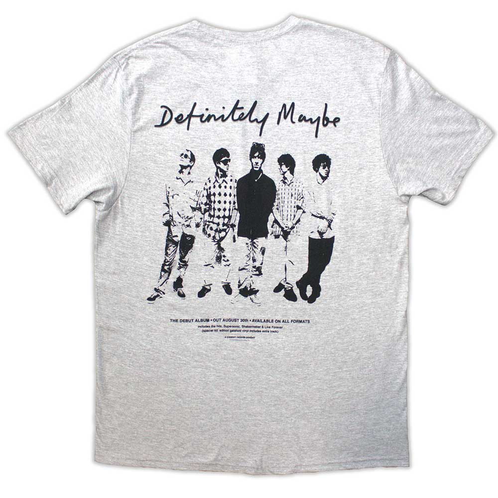 Oasis Definitely Maybe Promo Grey Large T-Shirt - Image 2