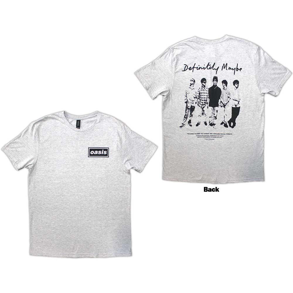 Oasis Definitely Maybe Promo Grey Small T-Shirt - Image 3