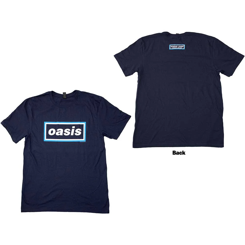 Oasis Maine Road Event Logo Navy Blue Large T-Shirt - Image 3