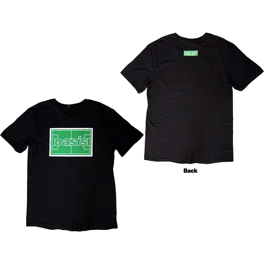 Oasis Maine Road Football Pitch Black Large T-Shirt - Image 3