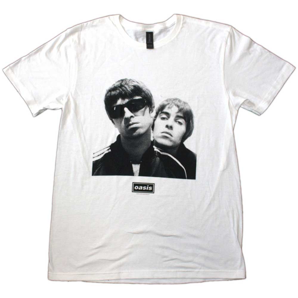 Oasis Noel & Liam Square Photo White X-Large T-Shirt