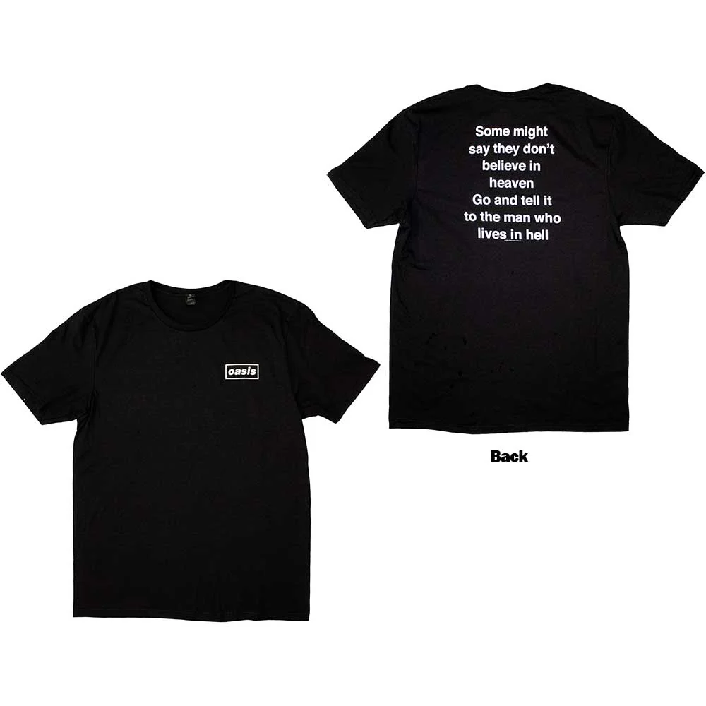 Oasis Some Might Say Lyric Black Small T-Shirt - Image 3