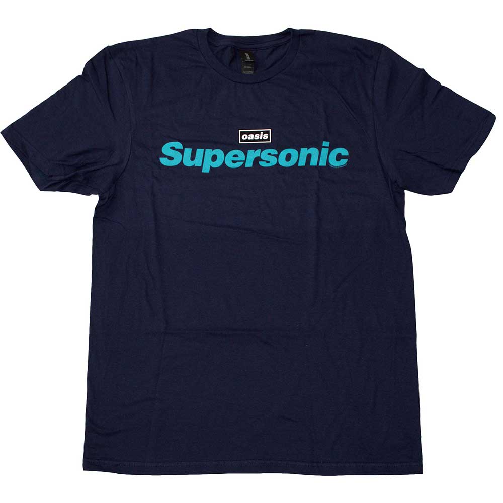 Oasis Supersonic Title Colour Navy Blue X-Large T-Shirt