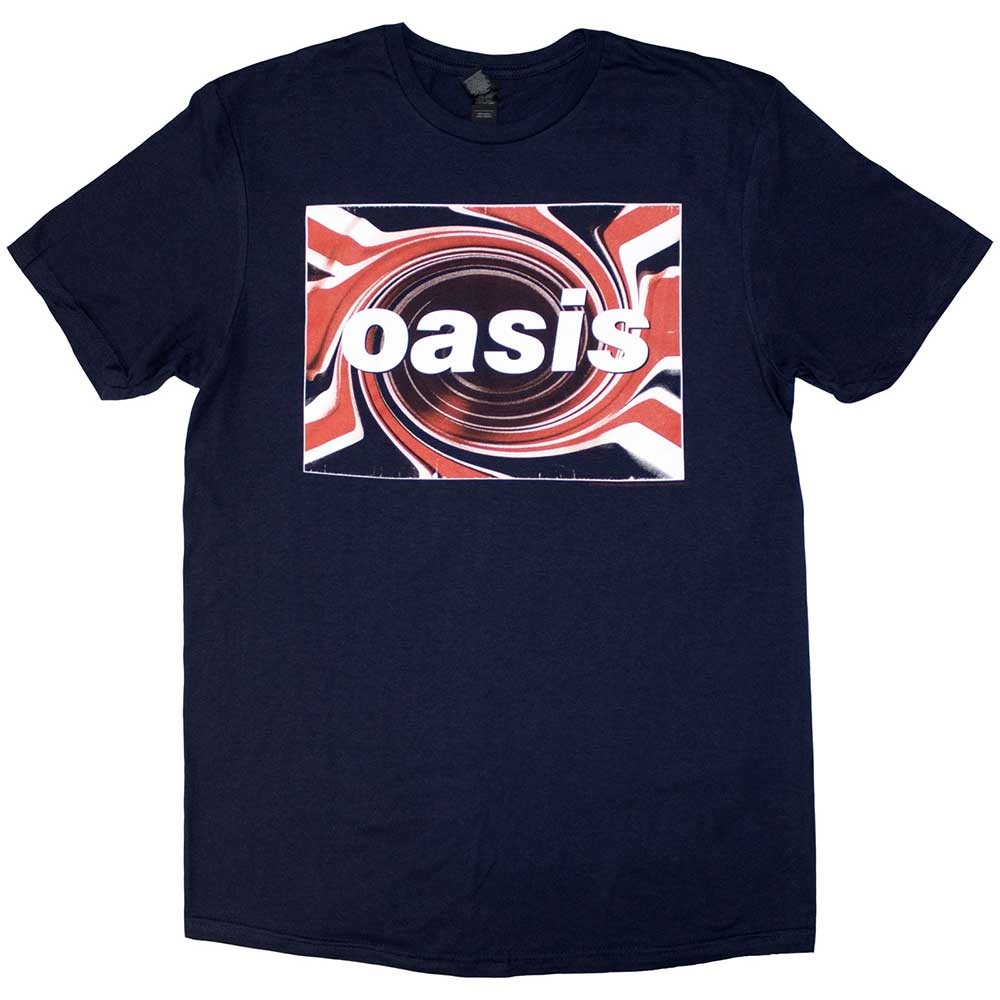 Oasis Union Jack Navy Blue Large T-Shirt