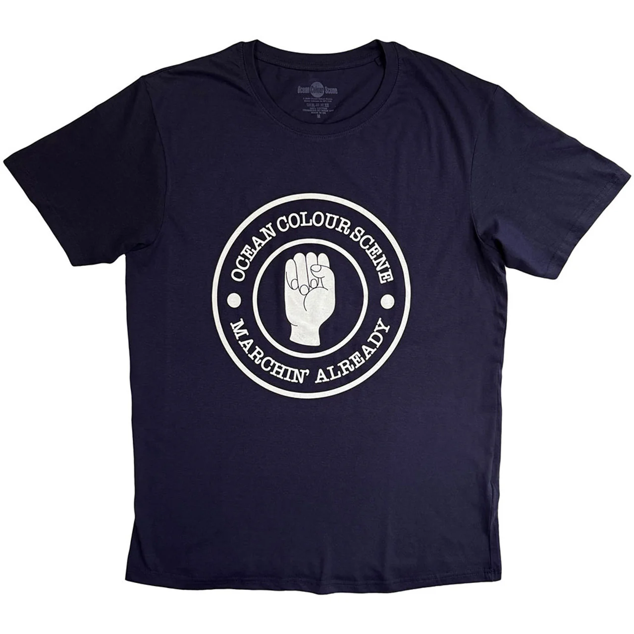 Ocean Colour Scene Marchin' Fist Navy XL T-Shirt