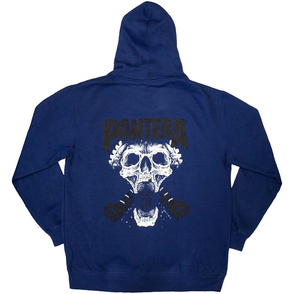 Pantera Mouth For War B&W Blue Medium Hoodie - Image 2