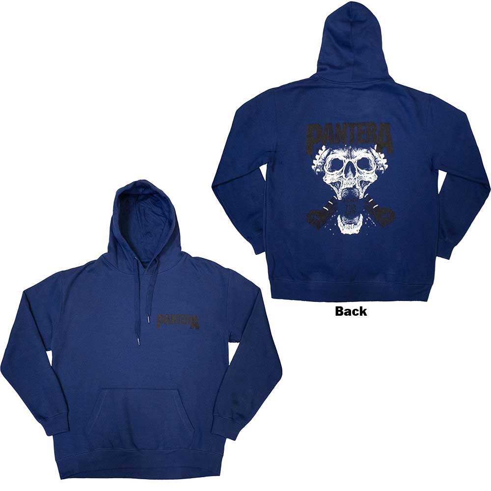 Pantera Mouth For War B&W Blue Medium Hoodie - Image 3