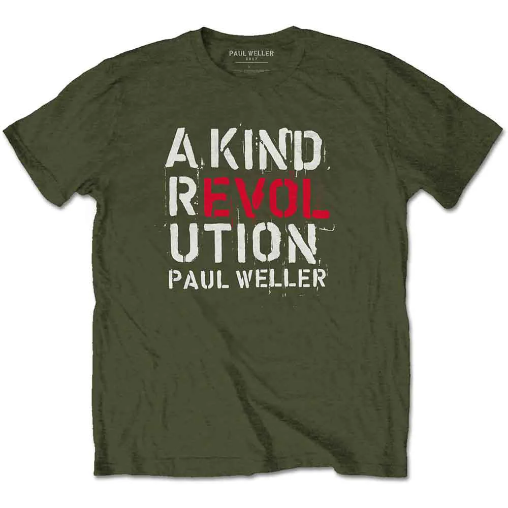 Paul Weller A Kind Revolution Military Green Small T-Shirt