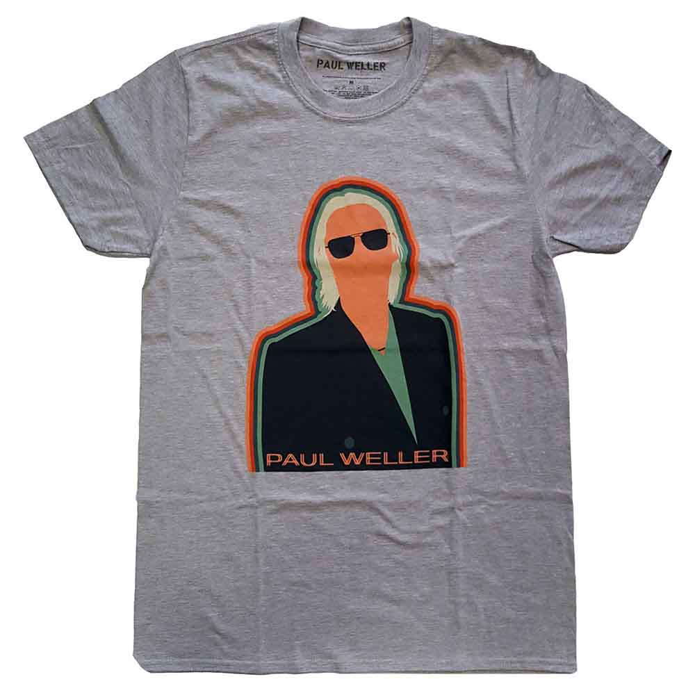 Paul Weller Illustration Key Lines Grey Small T-Shirt