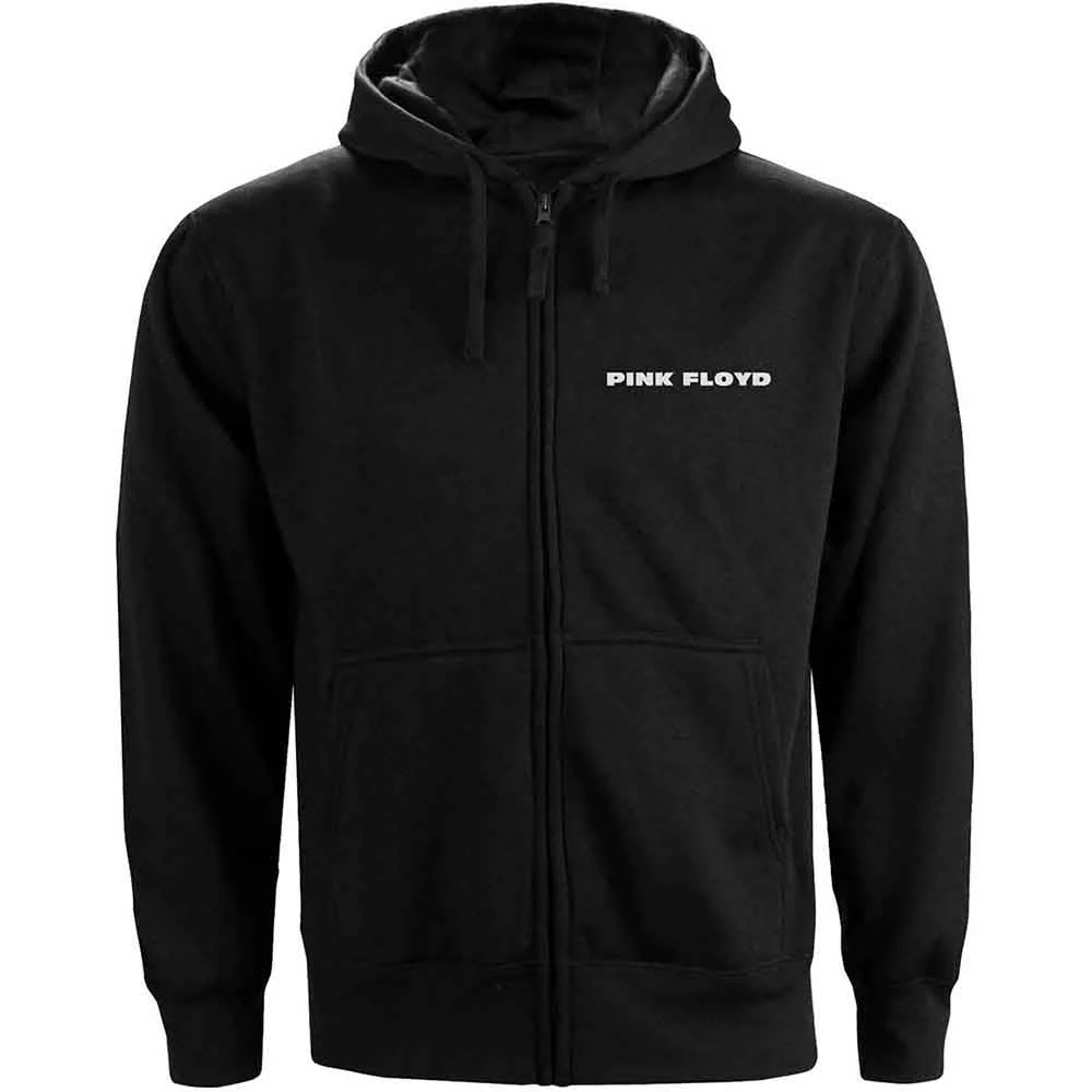 Pink Floyd Circle Logo Black Ladies Large Zipped Hoodie