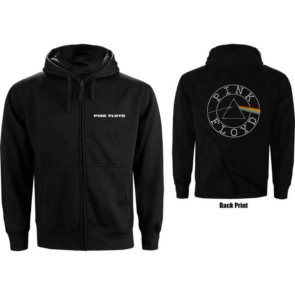 Pink Floyd Circle Logo Large Zipped Hoodie - Image 3