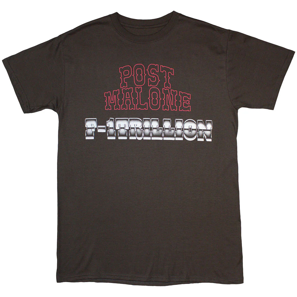Post Malone F-1 Trillion Charcoal Grey X-Large T-Shirt