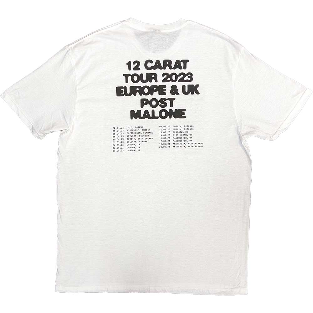 Post Malone Inflatable Butterfly 2023 Tour White Small T-Shirt - Image 2