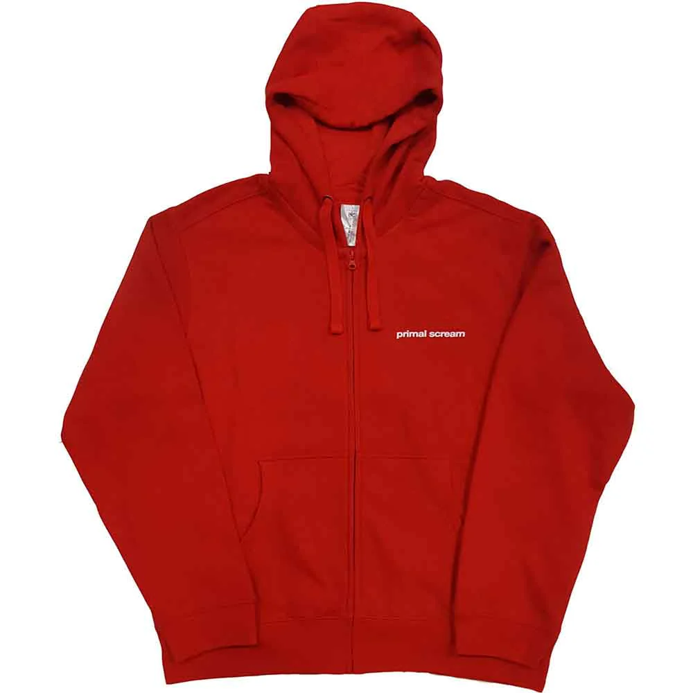 Primal Scream Screamadelica Red Medium Zipped Hoodie
