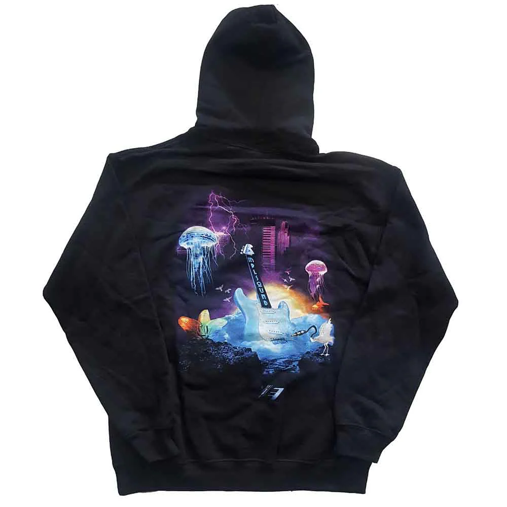 Prince Lotus Flower Black Medium Hoodie - Image 2