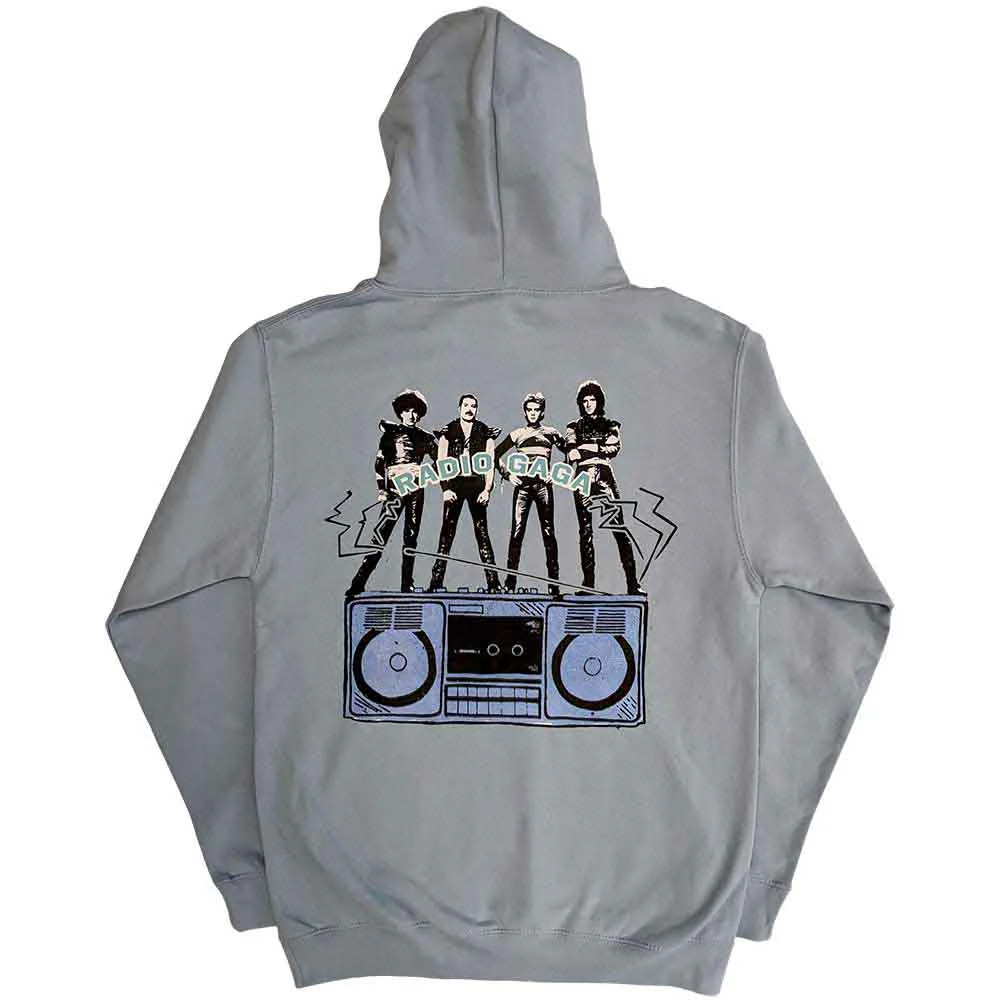 Queen Radio Ga Ga Light Blue Large Hoodie - Image 2