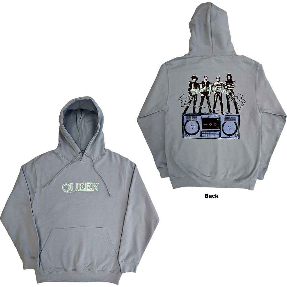 Queen Radio Ga Ga Light Blue Small Hoodie - Image 3