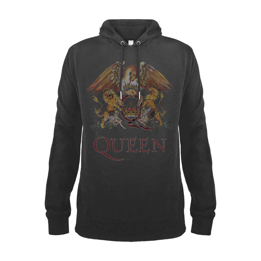 Queen Royal Crest Amplified Vintage Black Medium Unisex Hoodie
