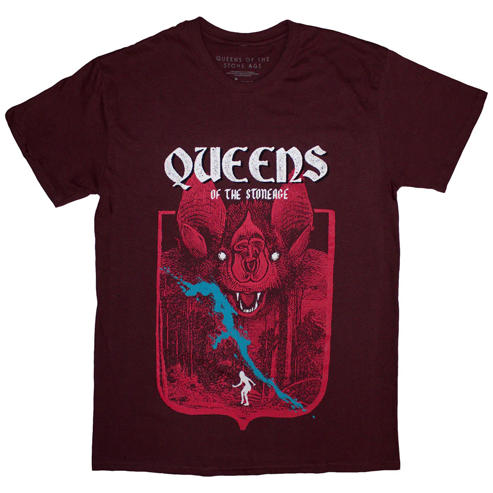 Queens Of The Stone Age Bat Maroon Red XX-Large T-Shirt