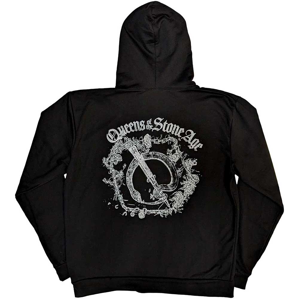 Queens Of The Stone Age Floral Chains Black XX-Large Hoodie - Image 2