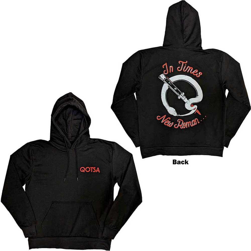 Queens Of The Stone Age Snake Logo Black Small Hoodie - Image 3