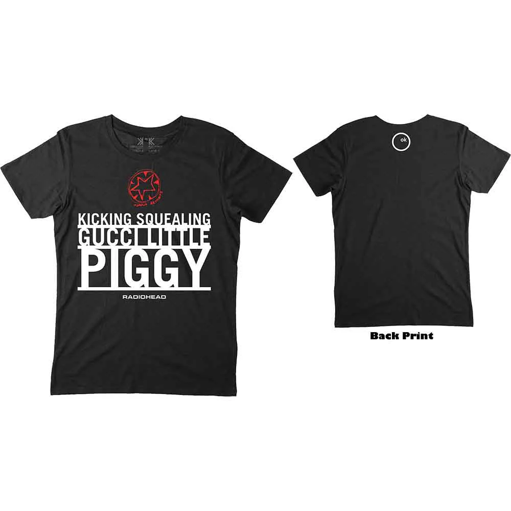 Radiohead Gucci Little Piggy Black XX-Large T-Shirt - Image 3