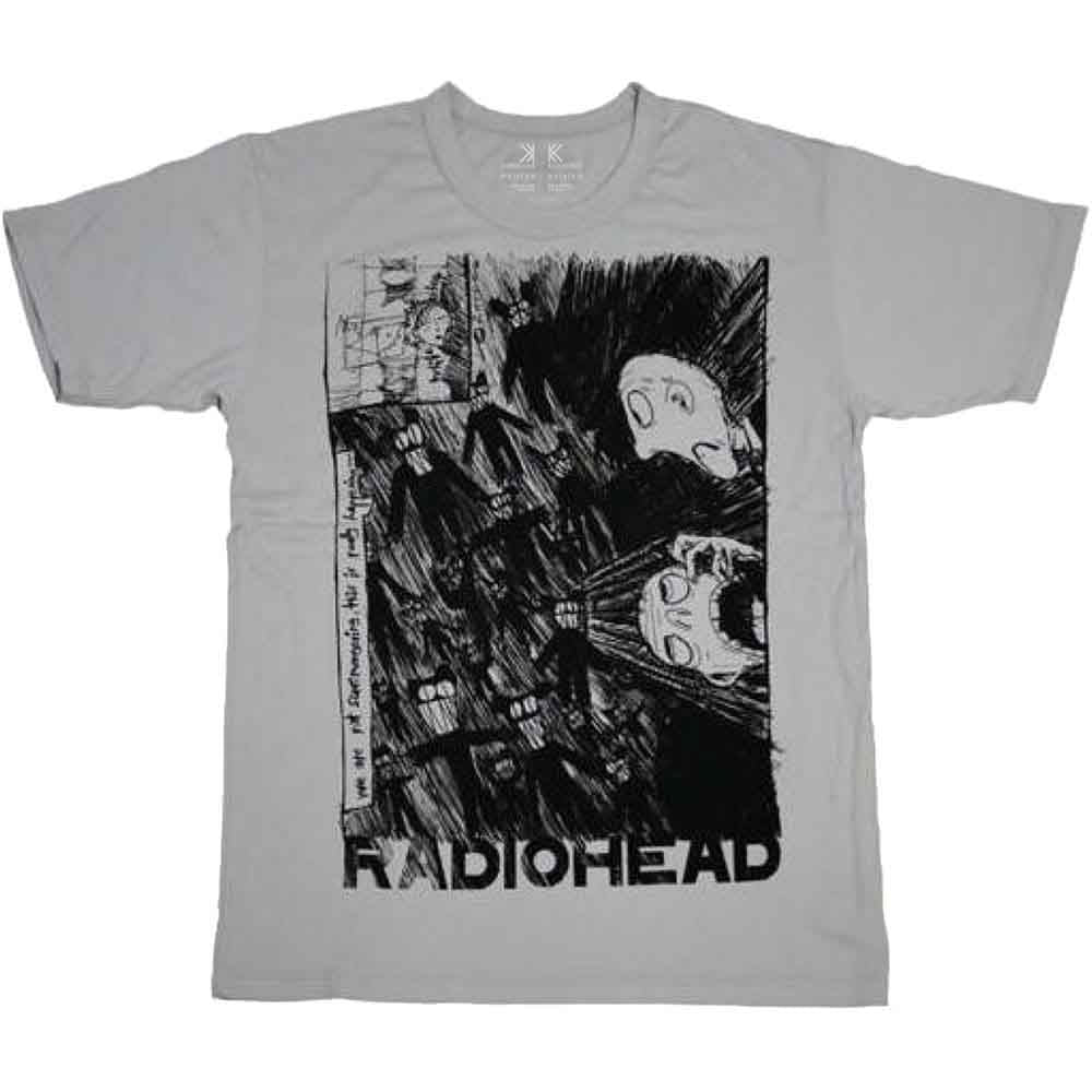 Radiohead Scribble Grey Small T-Shirt