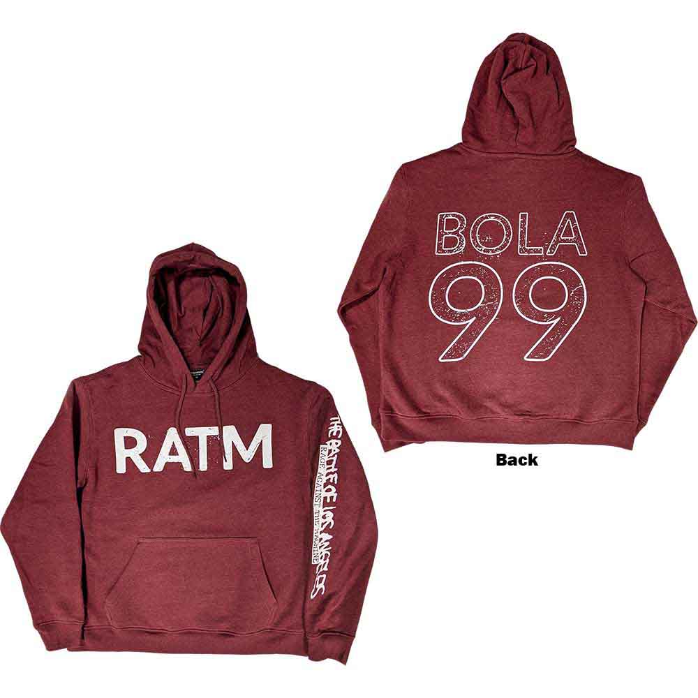 Rage Against The Machine Battle 99 Maroon Small Hoodie - Image 3