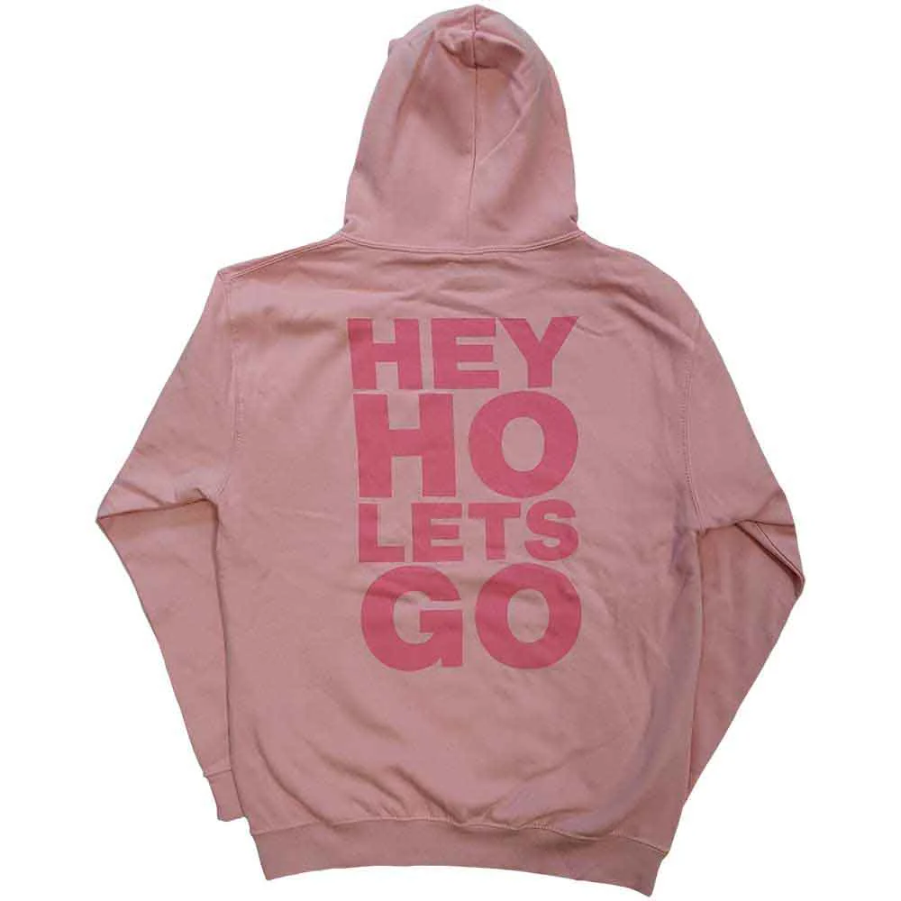 Ramones Hey Ho Seal Pink Large Hoodie - Image 2