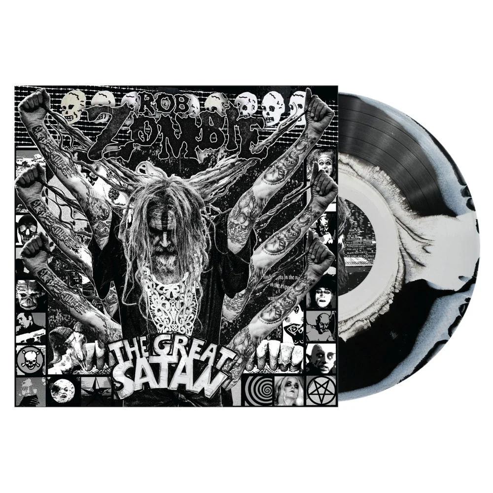 Rob Zombie The Great Satan Vinyl LP Indies Black White Swirl Colour 2026