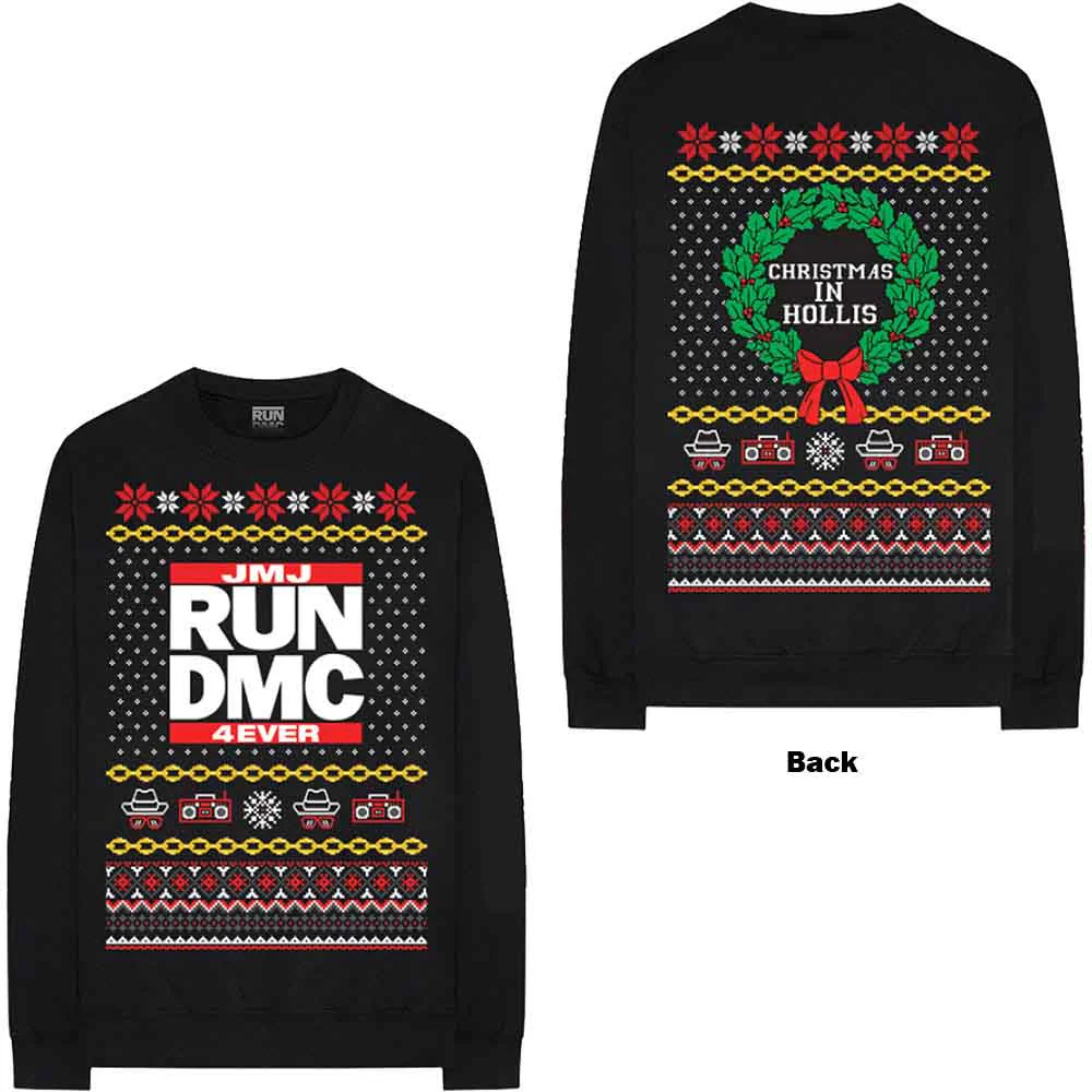 Run DMC Holiday Black Large Sweatshirt - Image 3