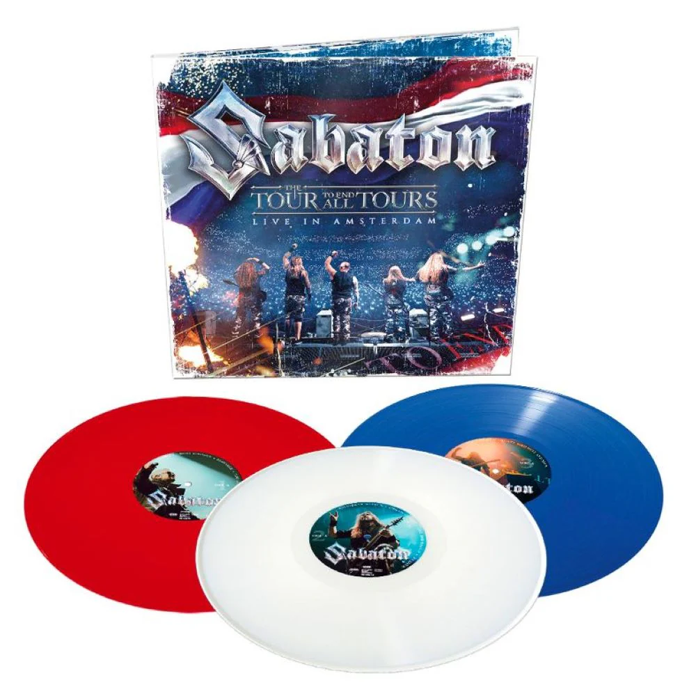 Sabaton The Tour To End All Tours - Live in Amsterdam Vinyl LP Solid Red, White & Blue Colour 2024 - Image 2