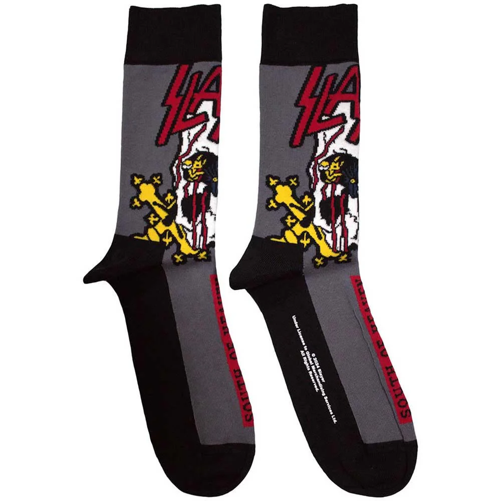 Slayer Unisex Ankle Socks: South Of Heaven Colour (Charcoal Grey) (UK Size 7 - 11)