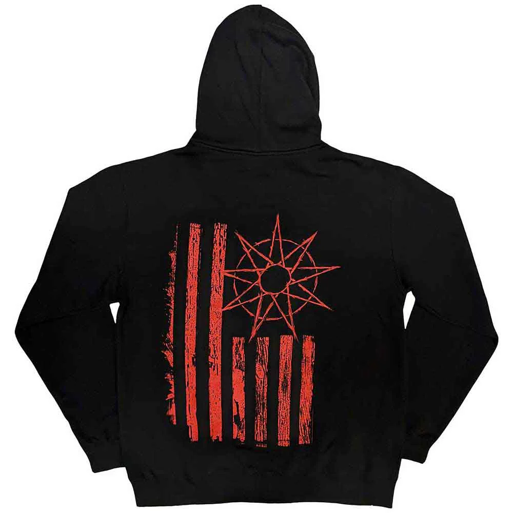 Slipknot 9-Point Flag Medium Zipped Hoodie - Image 2